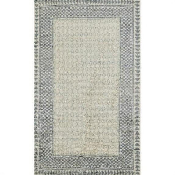 Momeni BERKLBRK-1IVY4060 4 x 6 ft. Berkeley Hand Knotted Transitional Rectangle Area Rug, Ivory
