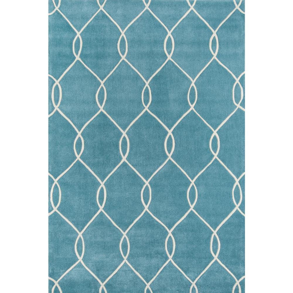 Momeni Bliss 5' X 7'6" Contemporary Hand Tufted Rug in Teal