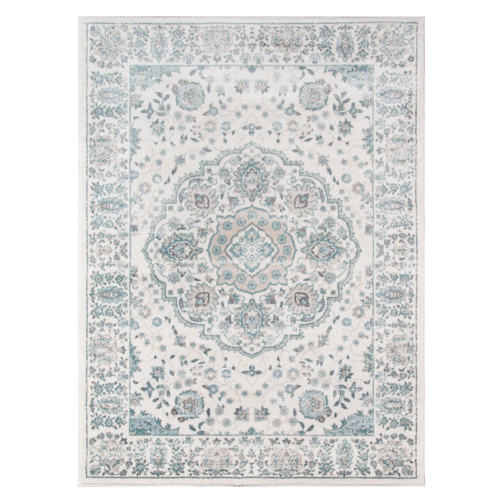 Ivory Elegance Synthetic Traditional 5'3" x 7'6" Area Rug