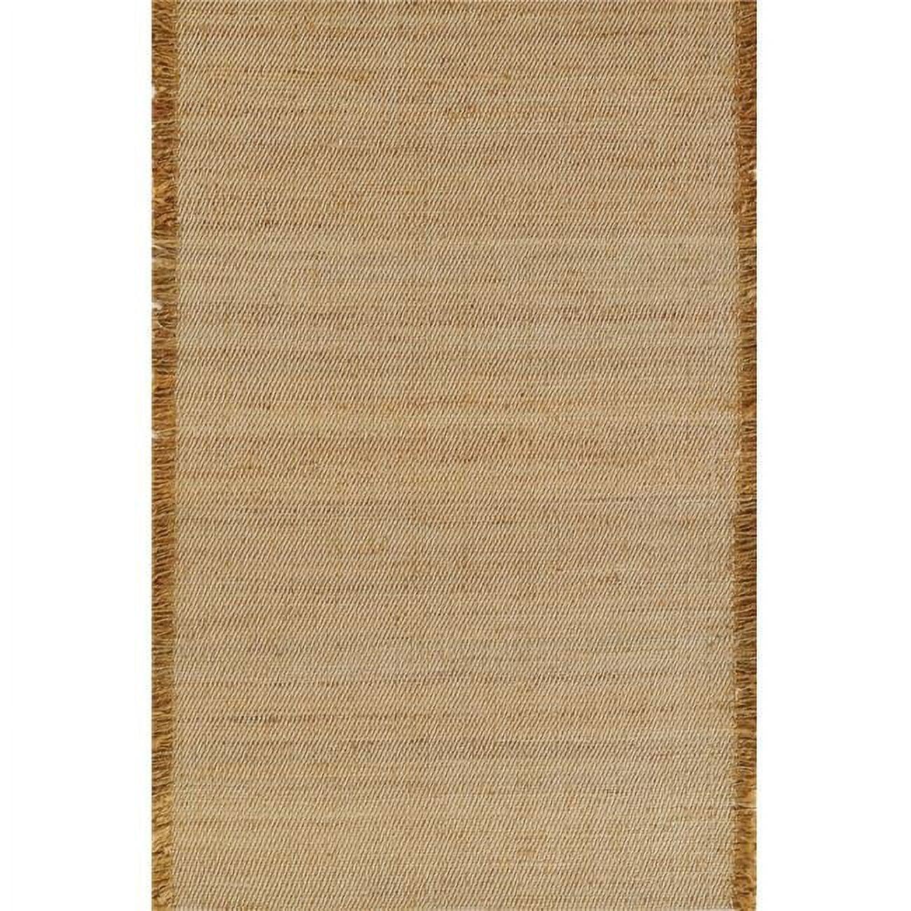 Natural Handwoven Jute and Wool Rectangular Area Rug, 3 x 5 ft