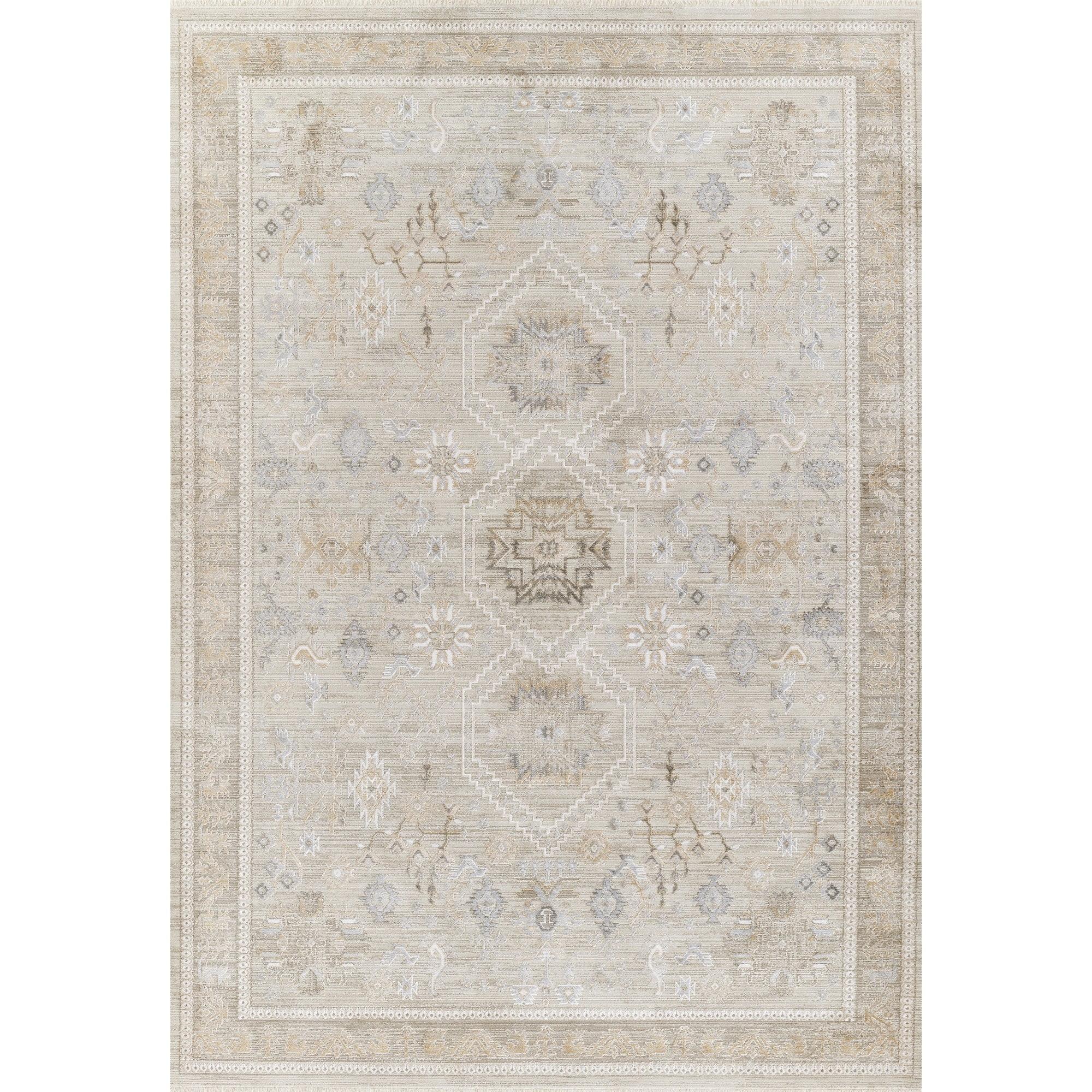 Momeni Cambridge Viscose and PES Traditional Grey Area Rug 2'2" X 3'11"