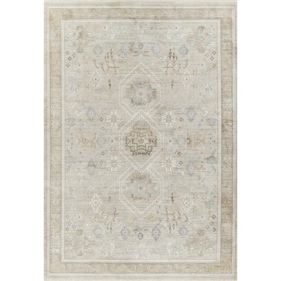 Momeni Cambridge Viscose and PES Traditional Grey Area Rug 3'11" X 5'5"