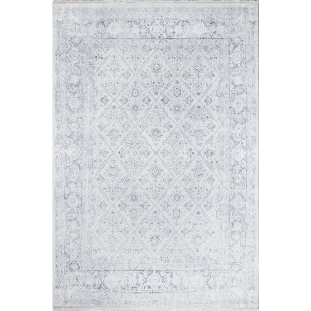 2'3"x7'6" Runner Chandler Rug Gray - Momeni: Bohemian Shibori Pattern, Medium Pile, Indoor Carpet, Cotton & Polyester