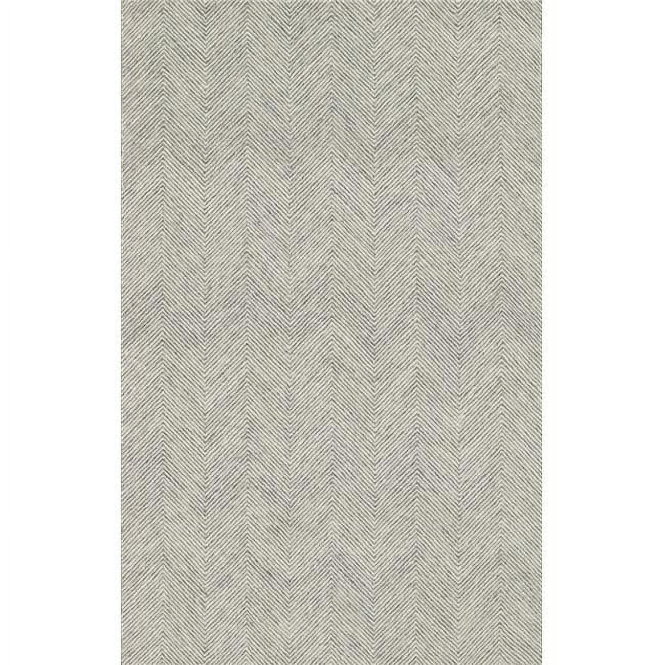 Momeni Charles Hand Tufted Wool Zig Zag Grey Area Rug 9' X 12'