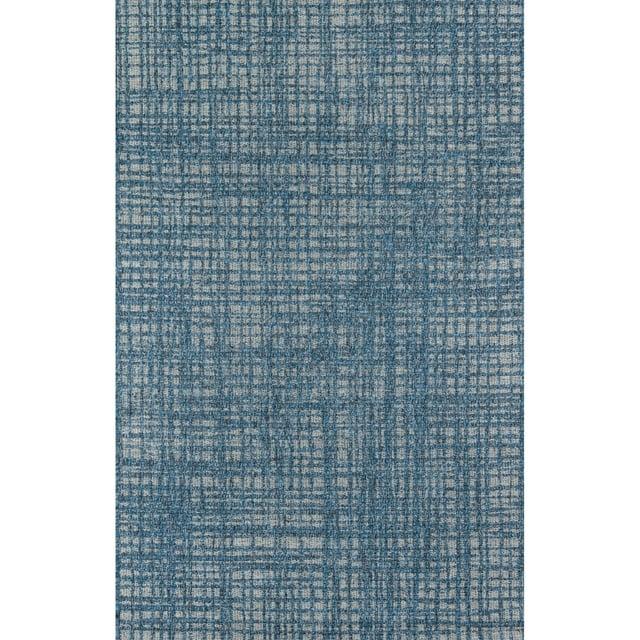 2'x3' Como Indoor/Outdoor Gael Blue Accent Rug - Momeni: Geometric Small Area Rug, Contemporary, All-Weather Design