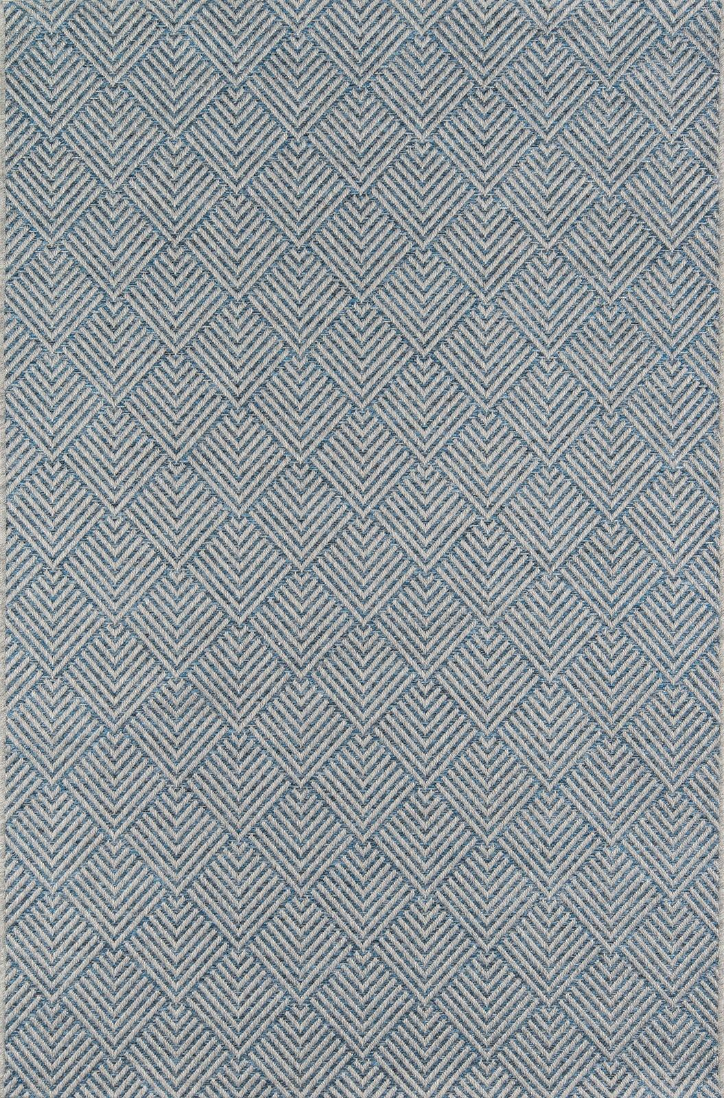 Momeni Como Polypropylene Machine Made Blue Indoor Outdoor Rug 6'7" X 9'6"