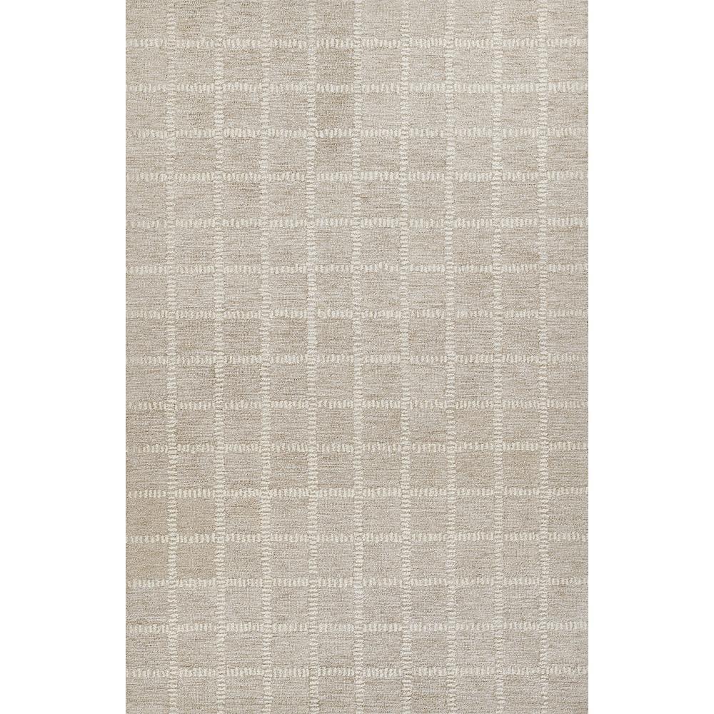 Momeni 2'x3' Archer Geometric Handtufted Accent Rug Beige: Wool, Low Pile, Indoor, Rectangle, Classic Pattern