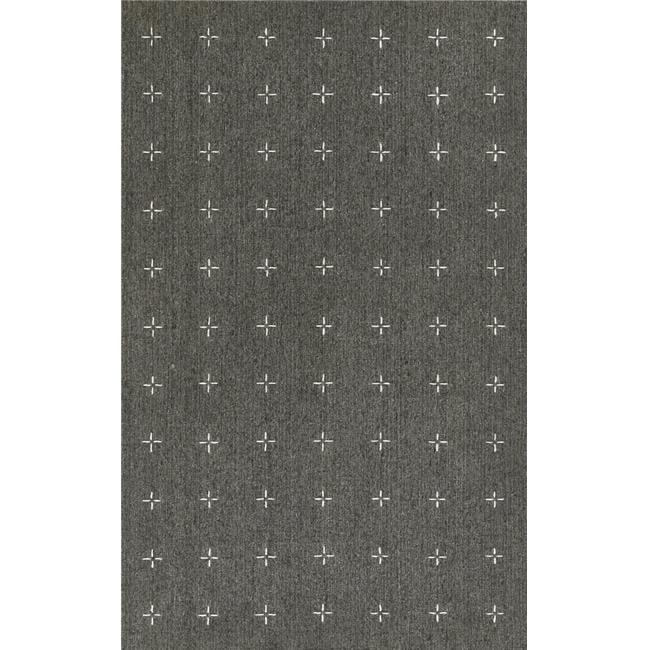 Momeni 3'6"x5'6" Oliver Cross Handloomed Area Rug Charcoal Gray