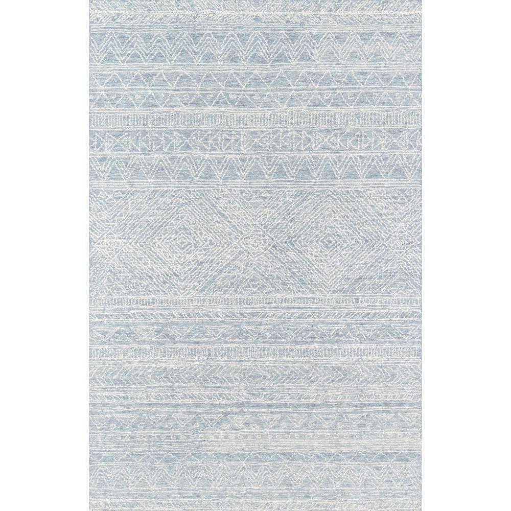 2'x3' Mallorca Paityn Accent Rug Light Blue - Momeni: Modern Geometric Wool Area Rug, Low Pile, Handmade, Indoor Use