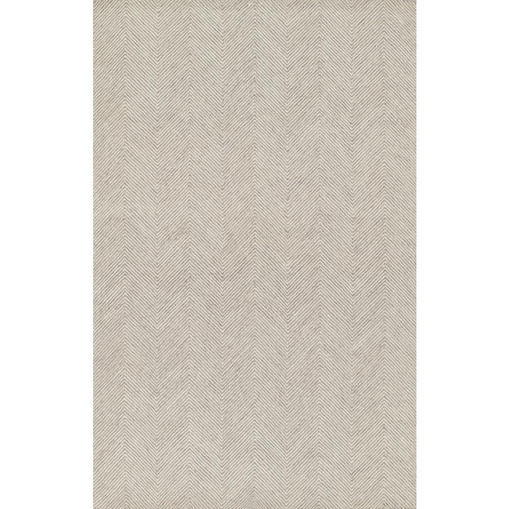Wheaton Chevron Handmade Tufted Wool Taupe Area Rug