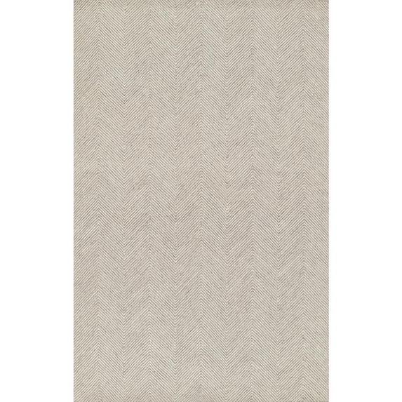 Wheaton Chevron Handmade Tufted Wool Taupe Area Rug