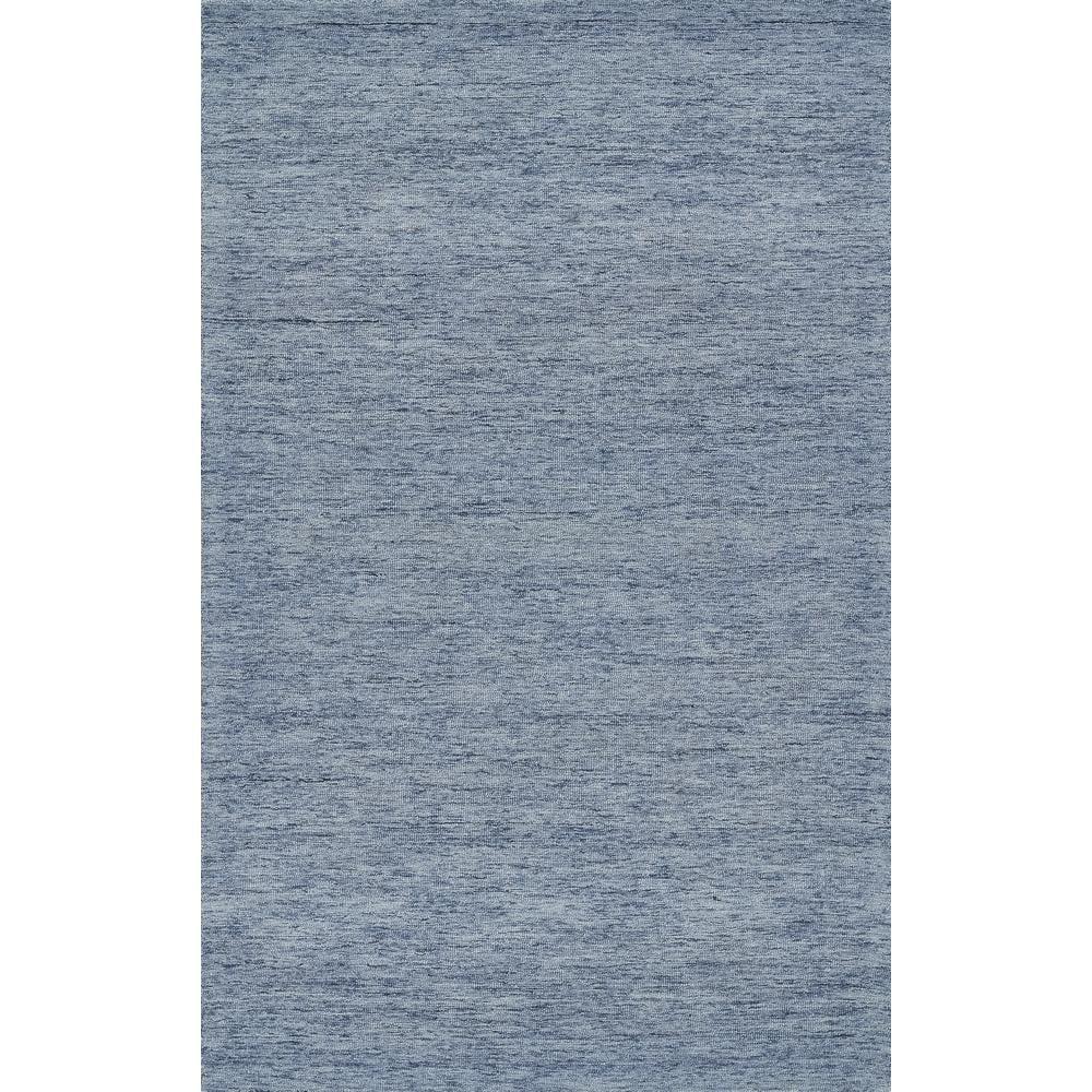 Momeni 2'3"x8' James Solid Handtufted Runner Rug Denim Blue: Wool, Low Pile, Indoor, Handmade, Cotton Backing
