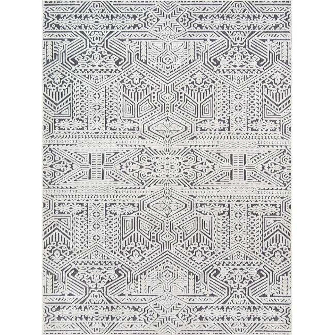 Momeni Covington Polyester Charcoal Area Rug 3'11" X 5'7"