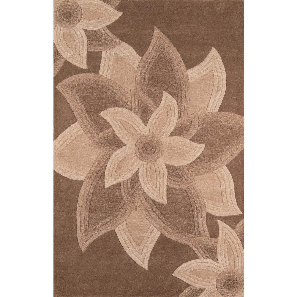 Momeni Transitional Rectangle Area Rug, Mocha, 3'6" X 5'6"