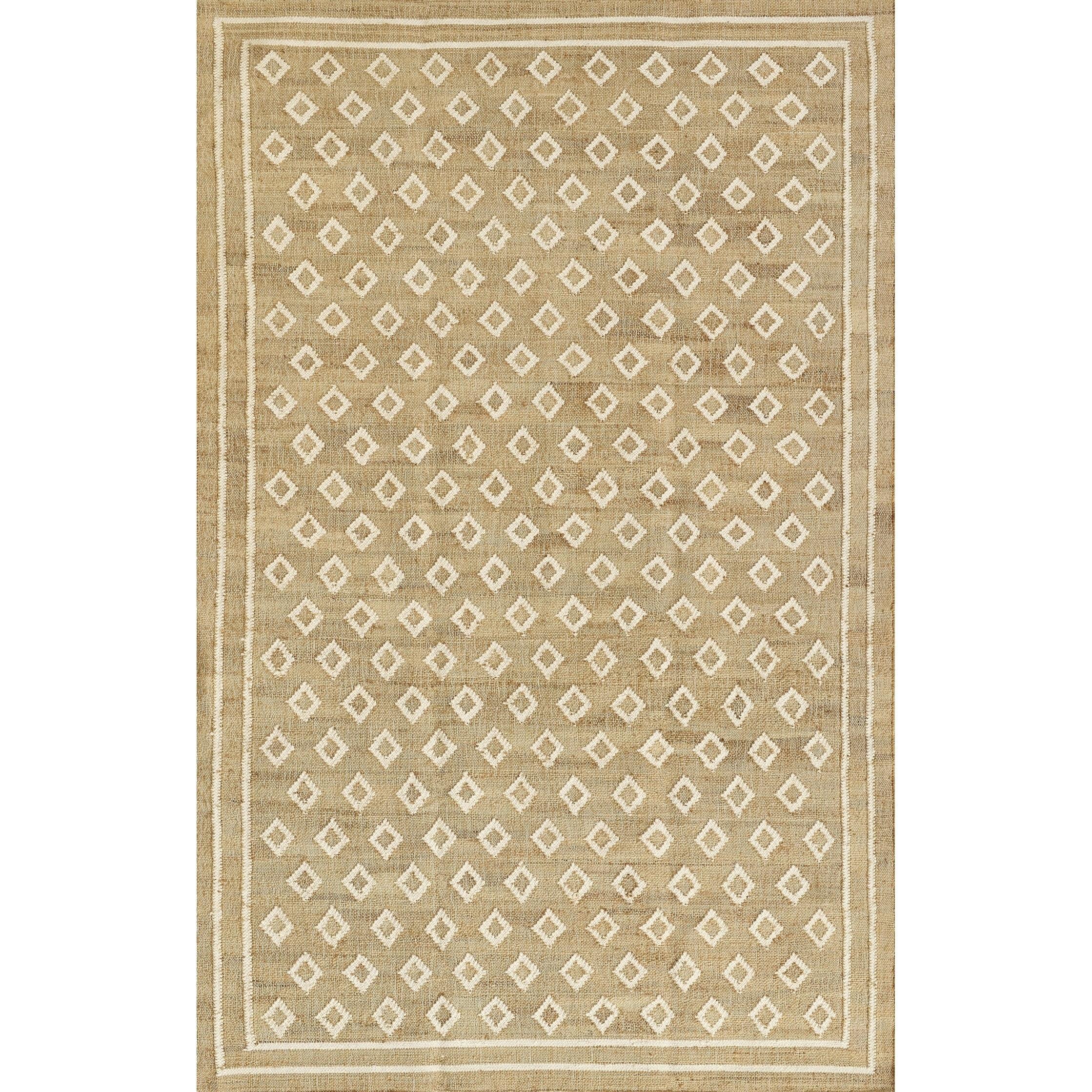 Erin Gates by Momeni Erin Gates by Momeni Orchard Tiny Diamond Natural Hand Woven Wool and Jute Area Rug