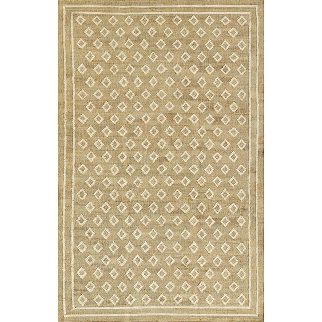Erin Gates by Momeni Erin Gates by Momeni Orchard Tiny Diamond Natural Hand Woven Wool and Jute Area Rug