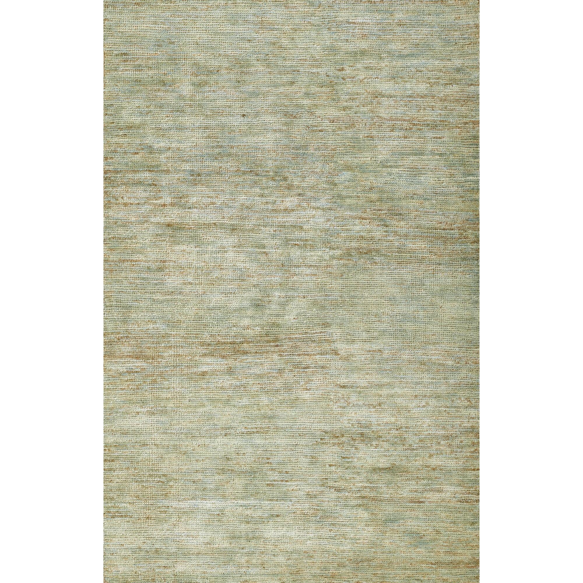 Artisan Abstract Green 8' x 10' Hand-Knotted Wool-Cotton Rug