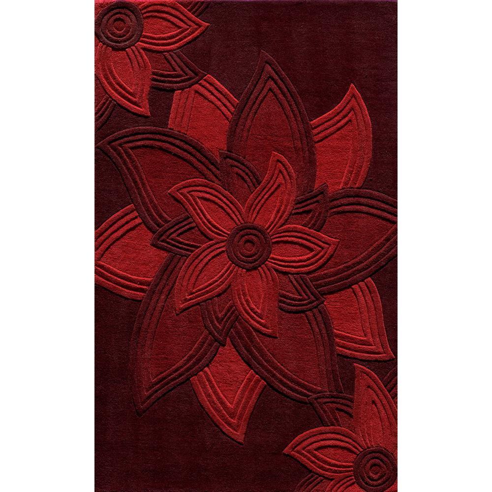 Momeni Transitional Rectangle Area Rug, Red, 8' X 10'