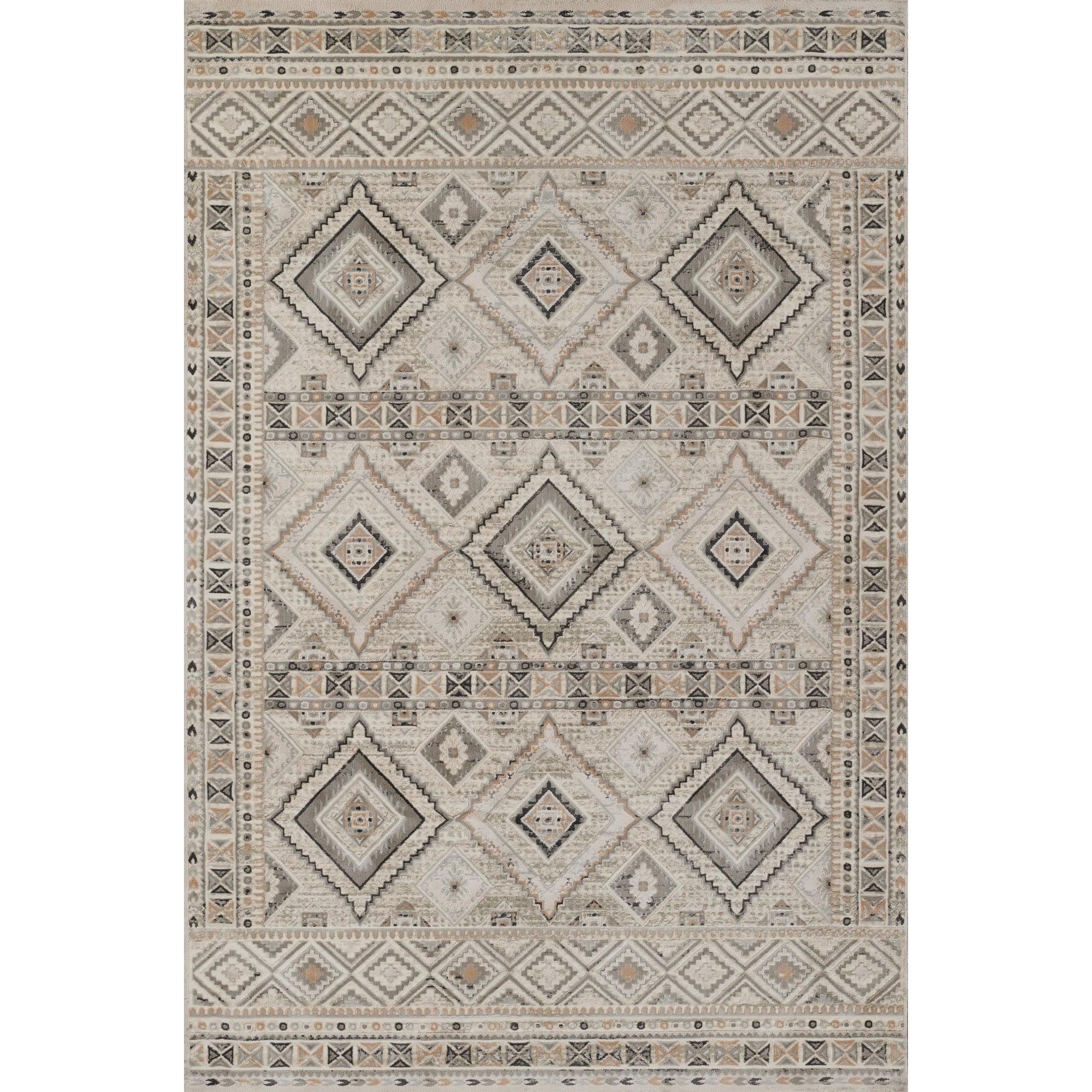 Momeni Genevieve Polyester Area Rug, Ivory, 3'10" X 5'7"