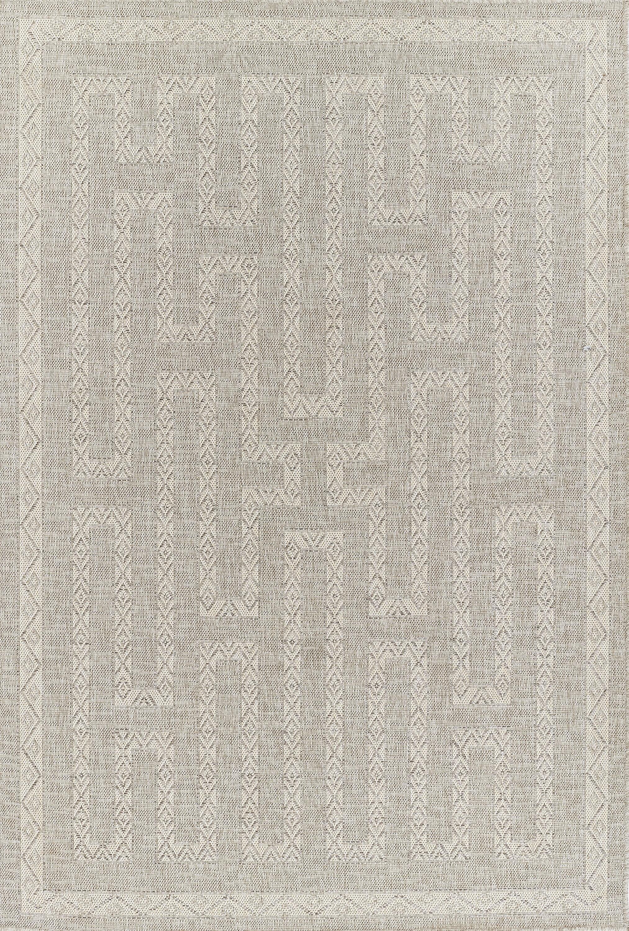 Modern Washable Gray Synthetic Rectangular Rug 3'3" X 5'