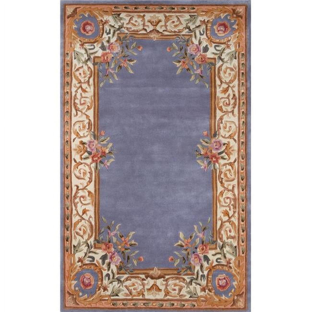 Momeni Harmony India Floral 8' Round Area Rugs With Blue HARM2HAI-7BLU790R