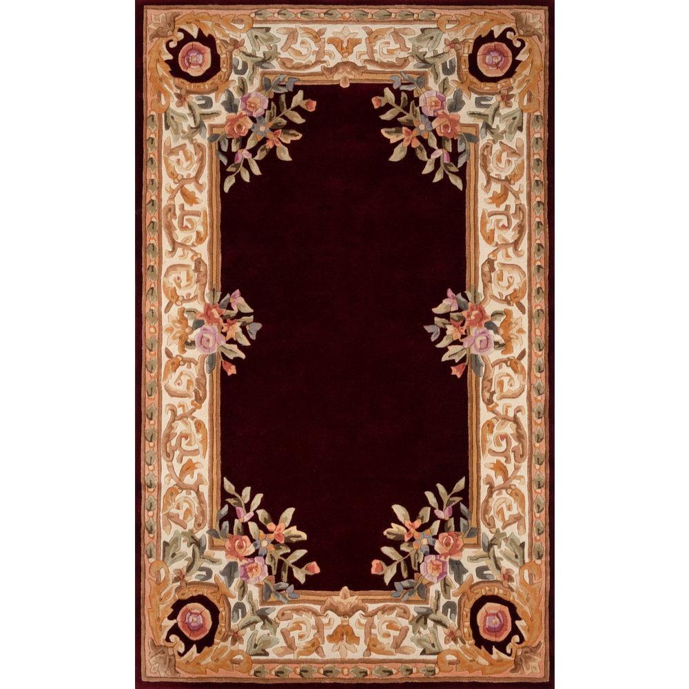 Momeni Transitional Rectangle Area Rug, Burgundy, 2' X 3'