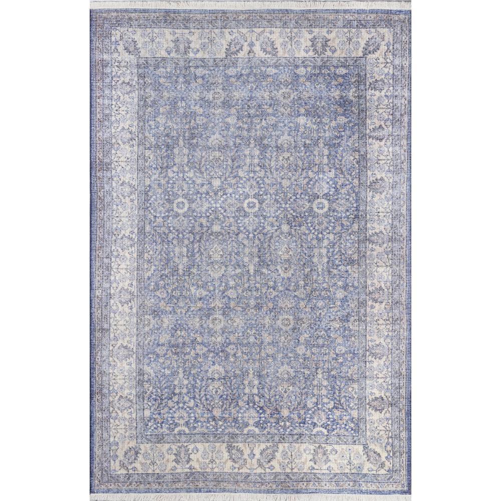 3'x5' Helena Accent Rug Blue - Momeni: Bohemian Ikat Design, Low Pile, Indoor Rectangle Rug, Polyester & Cotton