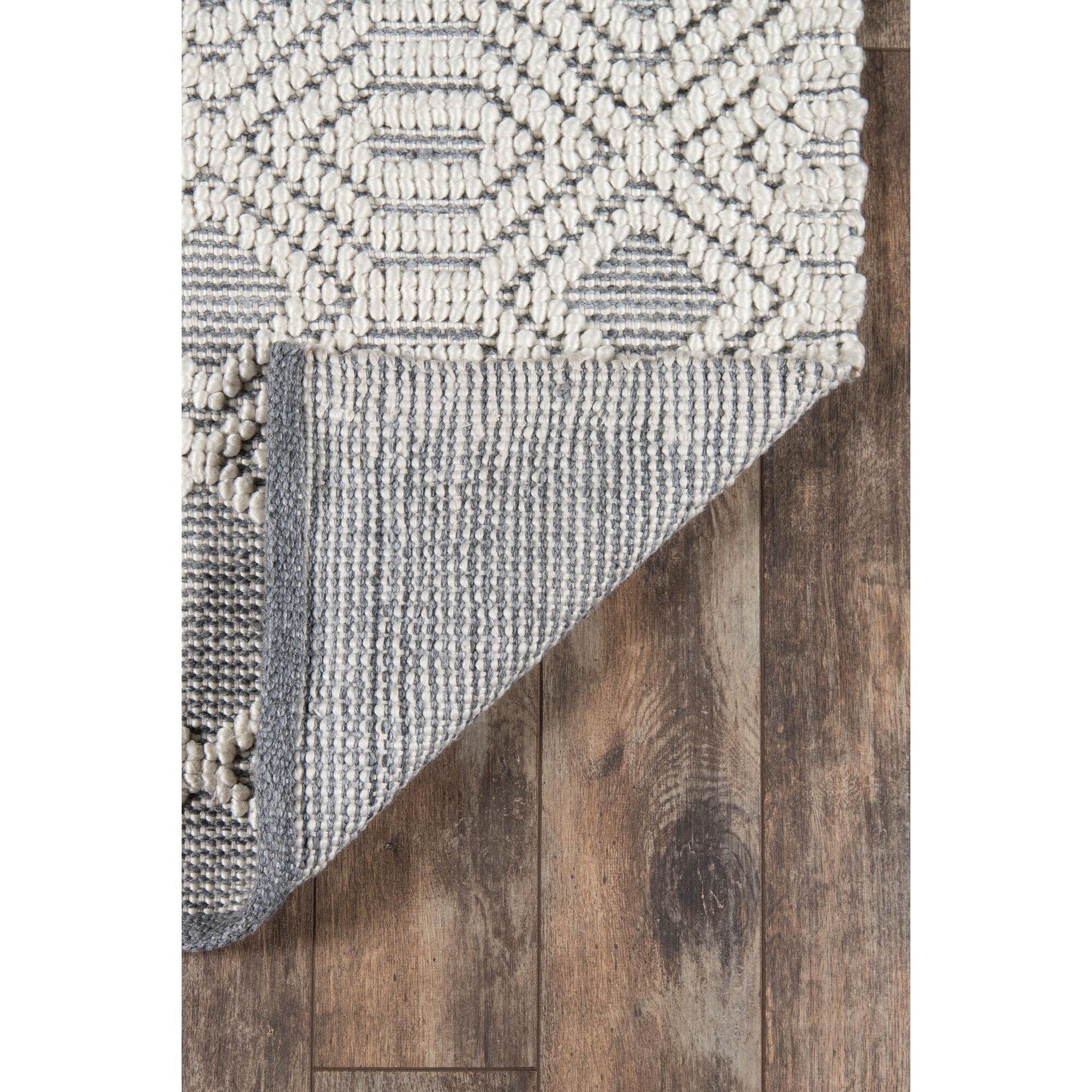 Momeni 2'3"x8' Runner Hermosa Cara Rug Gray: Modern Geometric Indoor Outdoor Medium Pile Woven Area Rug