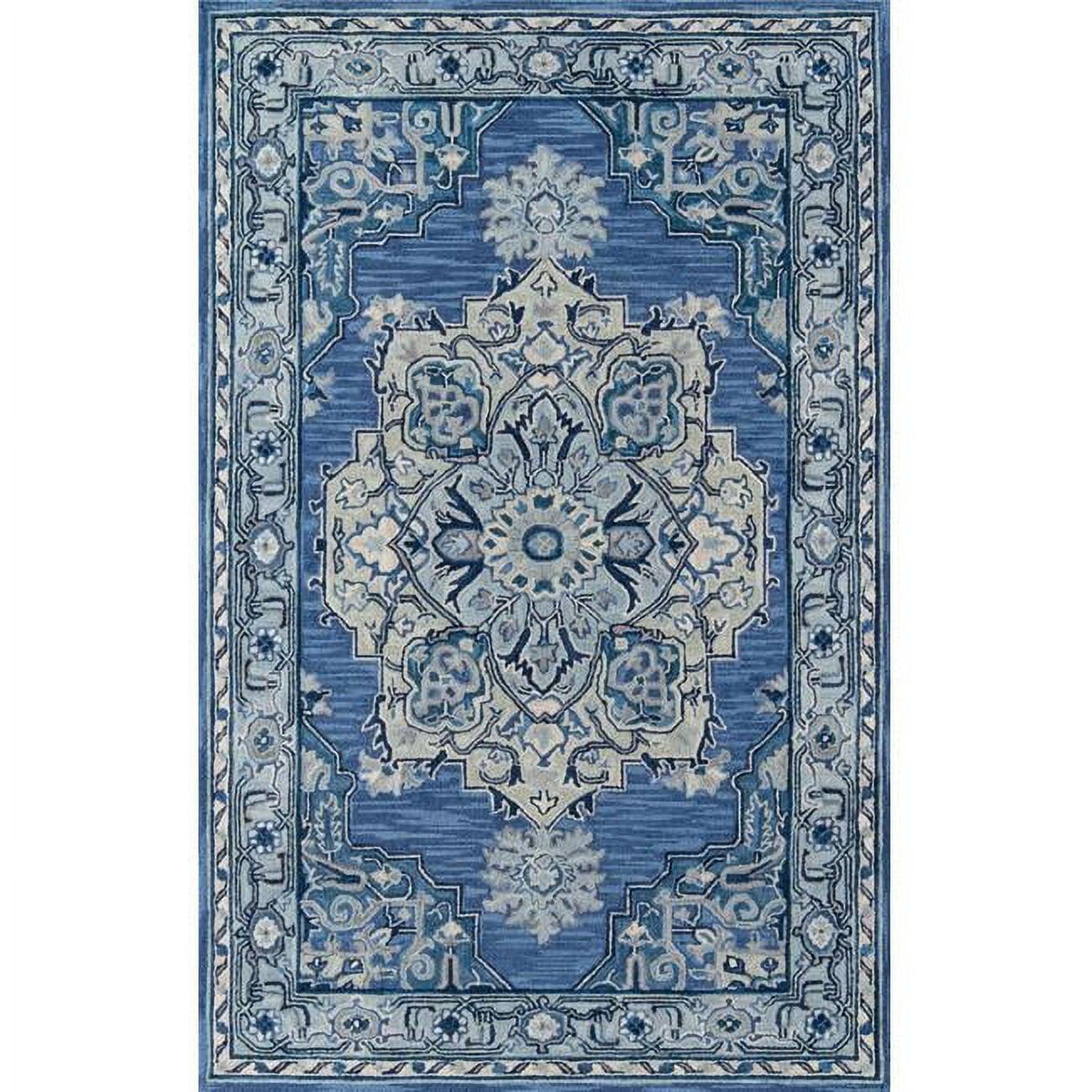 Momeni Traditional Rectangle Area Rug, Denim, 8' X 10'