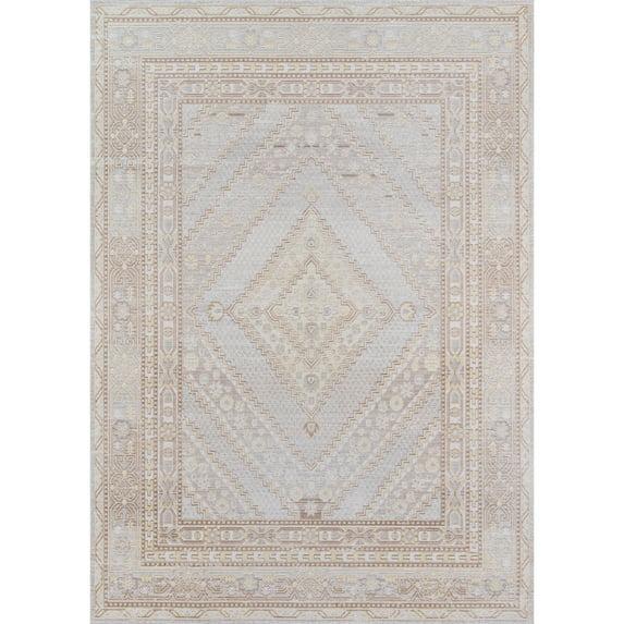 4'x6' Shapes Geometric Loomed Area Rug Gray - Momeni: Modern Indoor Low Pile Polyester Rectangle, Spot Clean