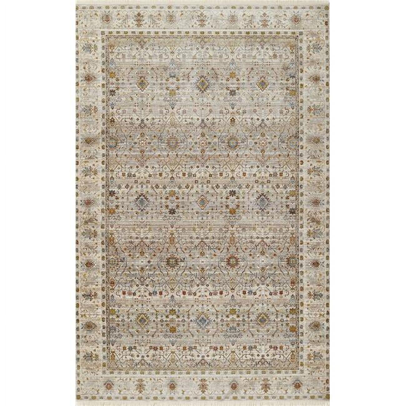 Gray 5' x 7'9" Turkish-Inspired Synthetic Area Rug