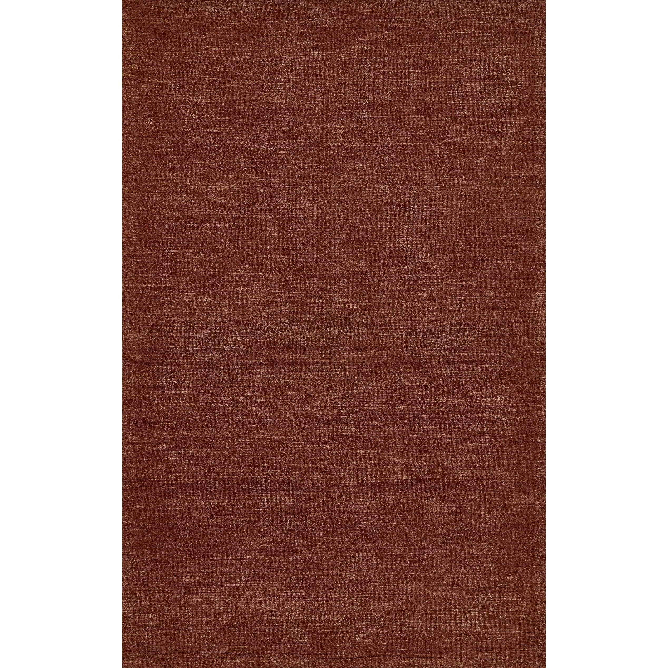 Momeni 5'x8' James Solid Handtufted Area Rug Rust: Wool, Low Pile, Indoor, Rectangle, Cotton Backing, Vacuum Care