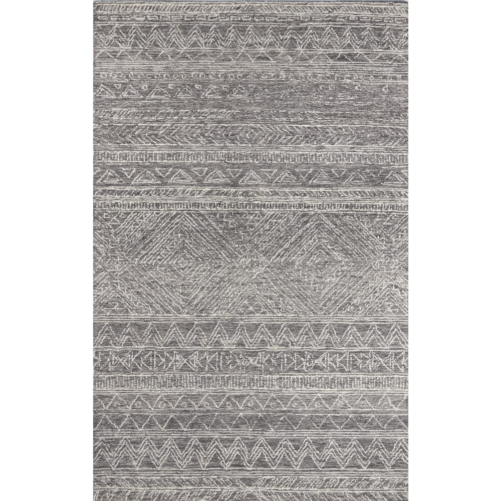 2'x3' Mallorca Paityn Accent Rug Gray - Momeni: Modern Geometric Wool, Low Pile, Handmade, Indoor Use, 1-Year Warranty