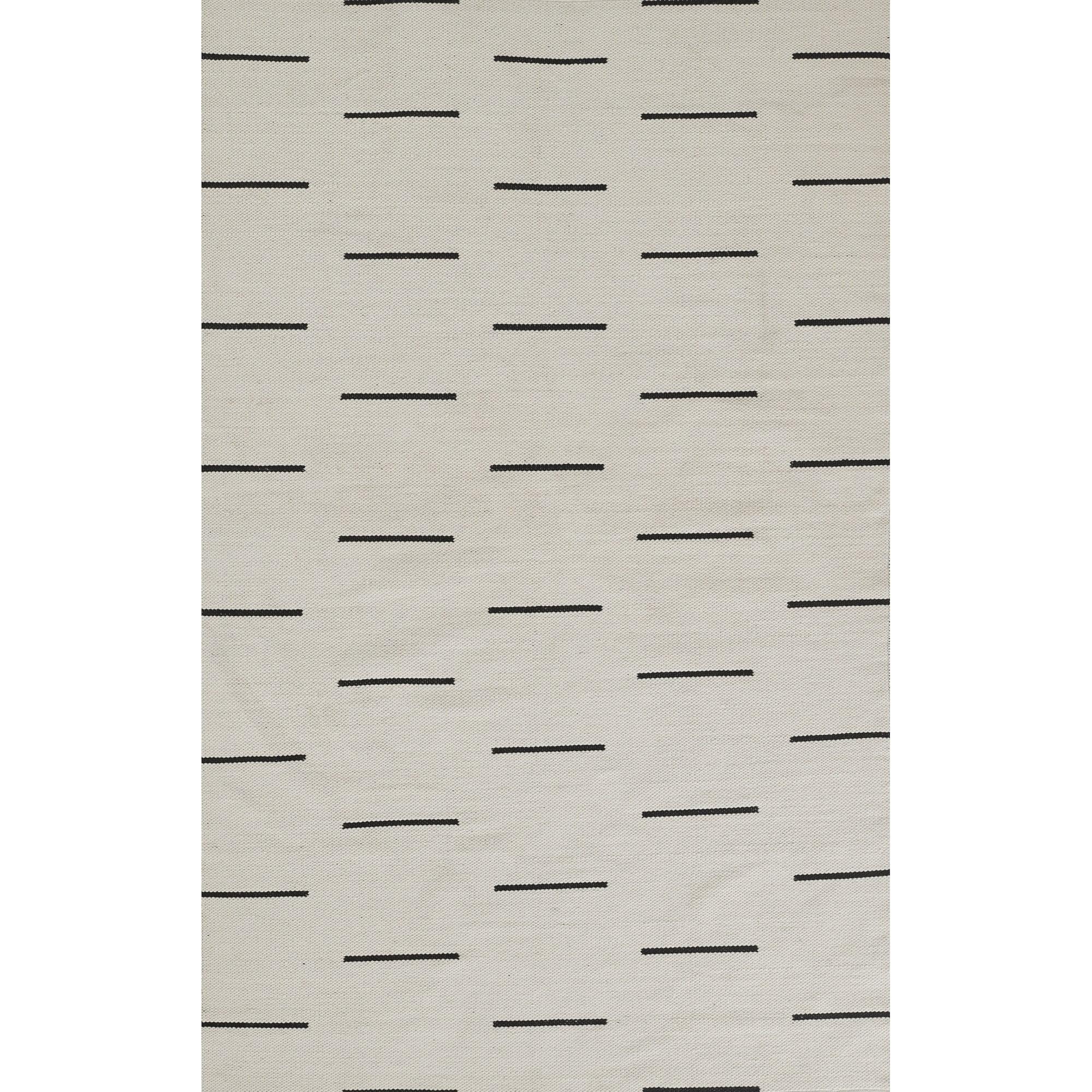 Ivory Stripe Essence 8' x 10' Synthetic Reversible Area Rug