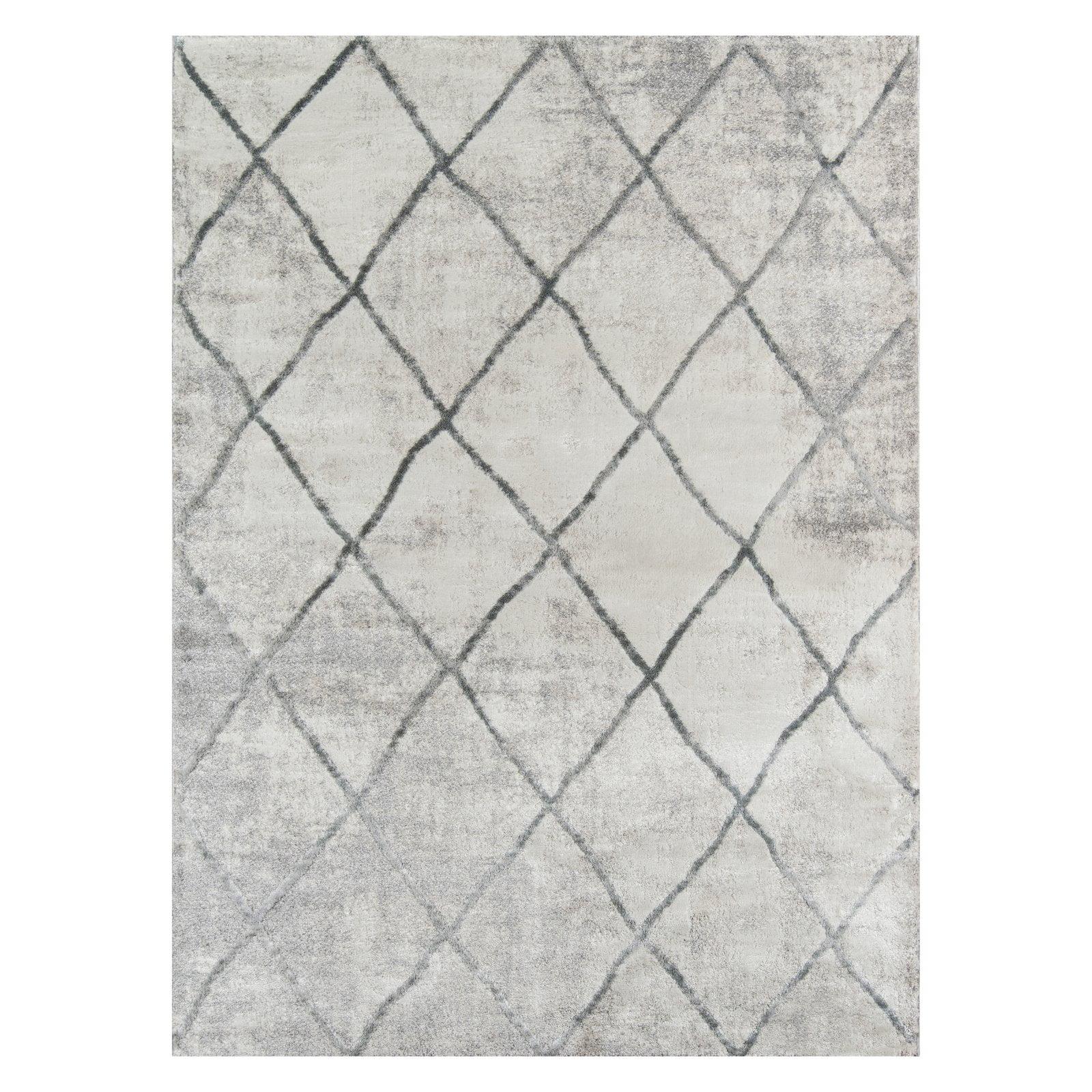 Gray Abstract Wool Reversible 2' x 3' Area Rug