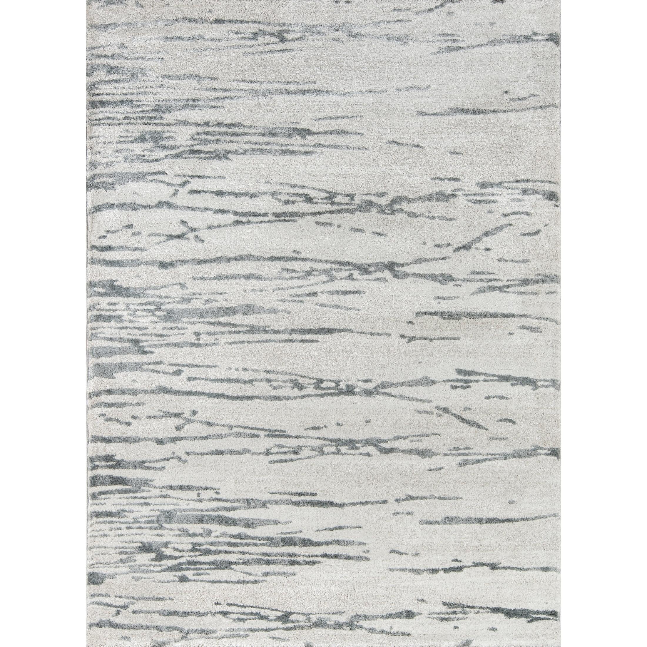 Matrix Gray Abstract Wool and Synthetic 2' x 3' Rug