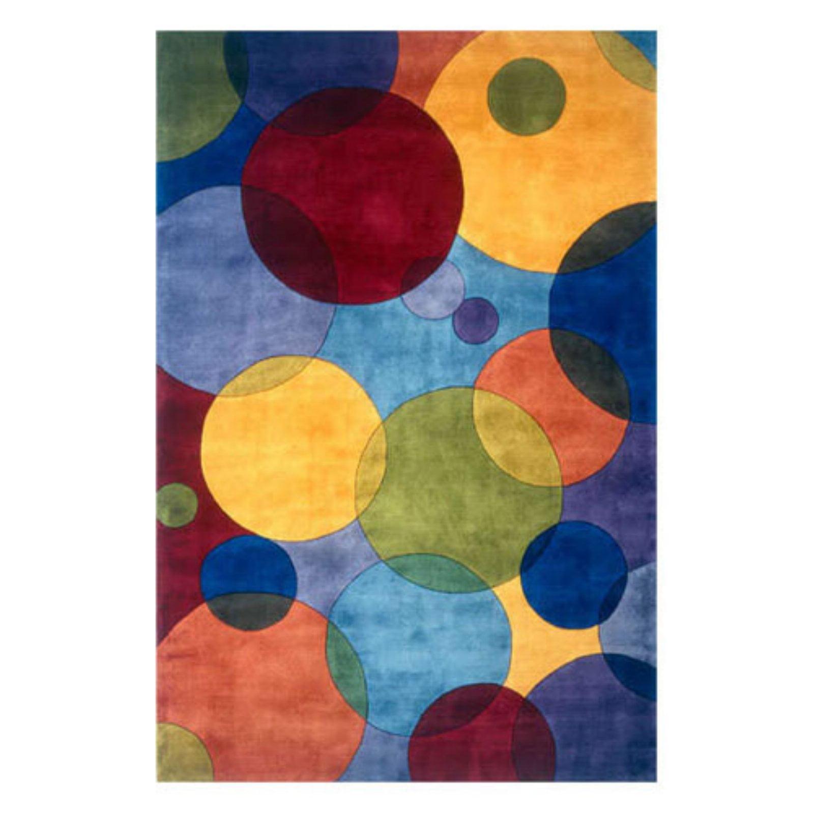 Beucher Abstract Handmade Tufted Wool Blue/Red/Green/Yellow Area Rug