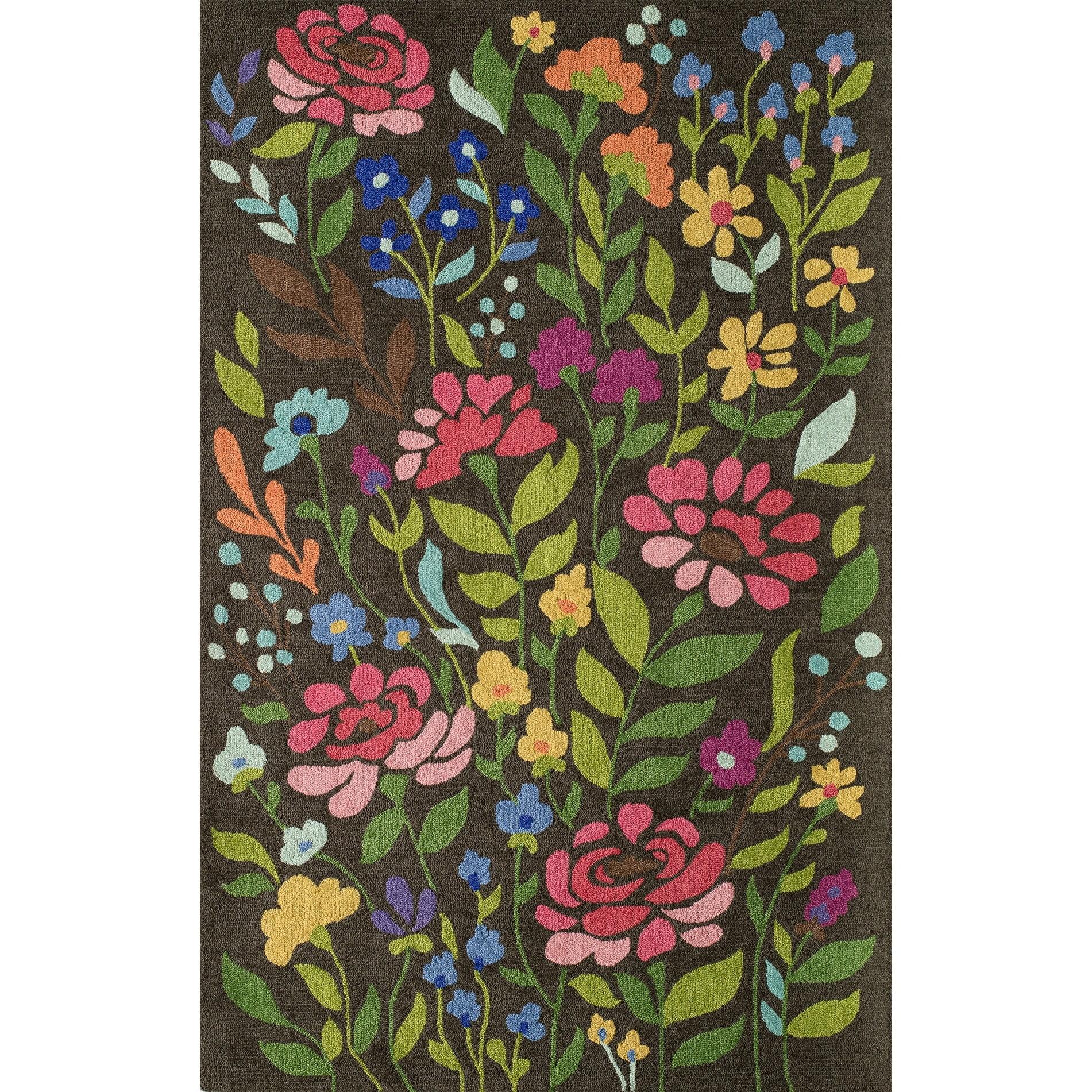 Floral Tufted Wool Rug