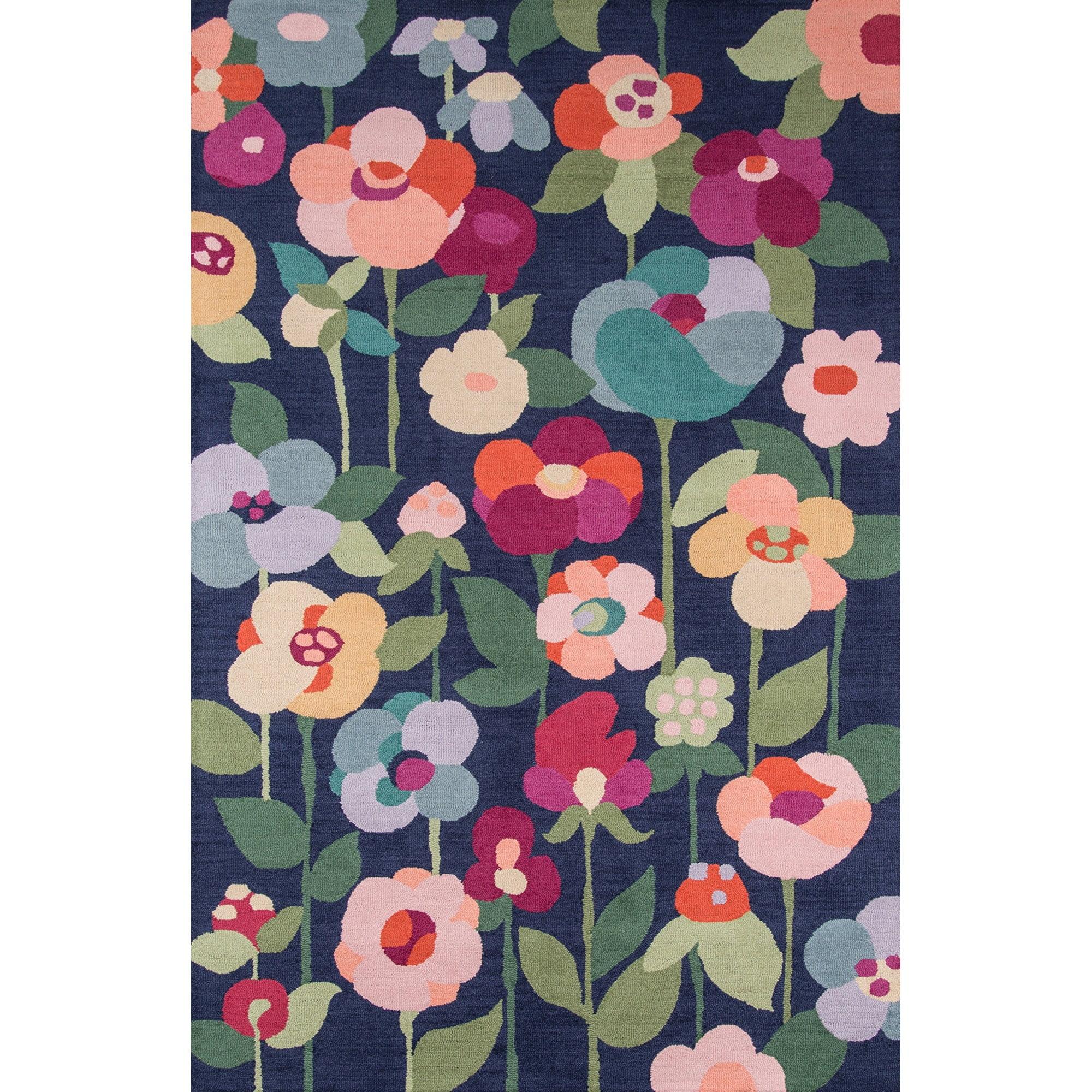 Floral Tufted Wool Rug