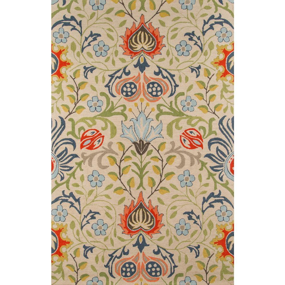 Momeni  Newport Hand Tufted Wool Floral Area Rug Multi 9' x 12' Contains Latex 9' x 12' Indoor, Handmade Living Room, Bedroom, Dining Room Blue,