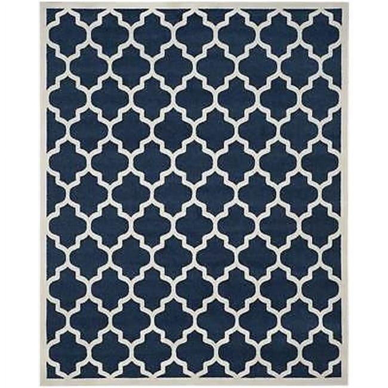 3'9"x5'9" Newport Floral Area Rug Navy Blue - Momeni