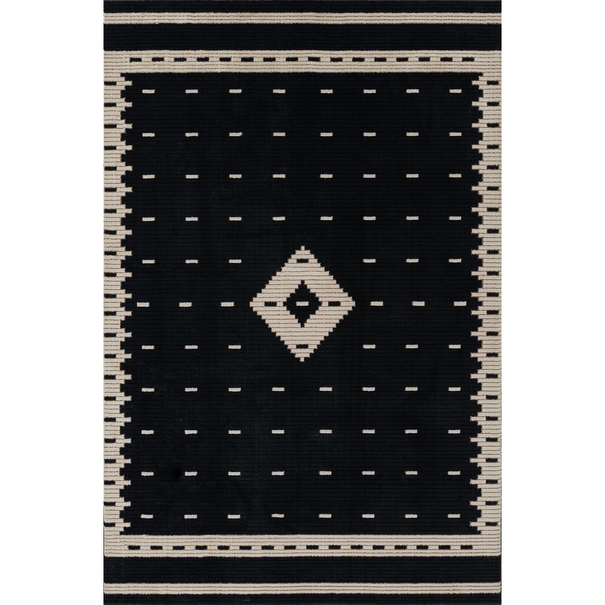 Momeni Noho Levi Machine Loomed Rug Black