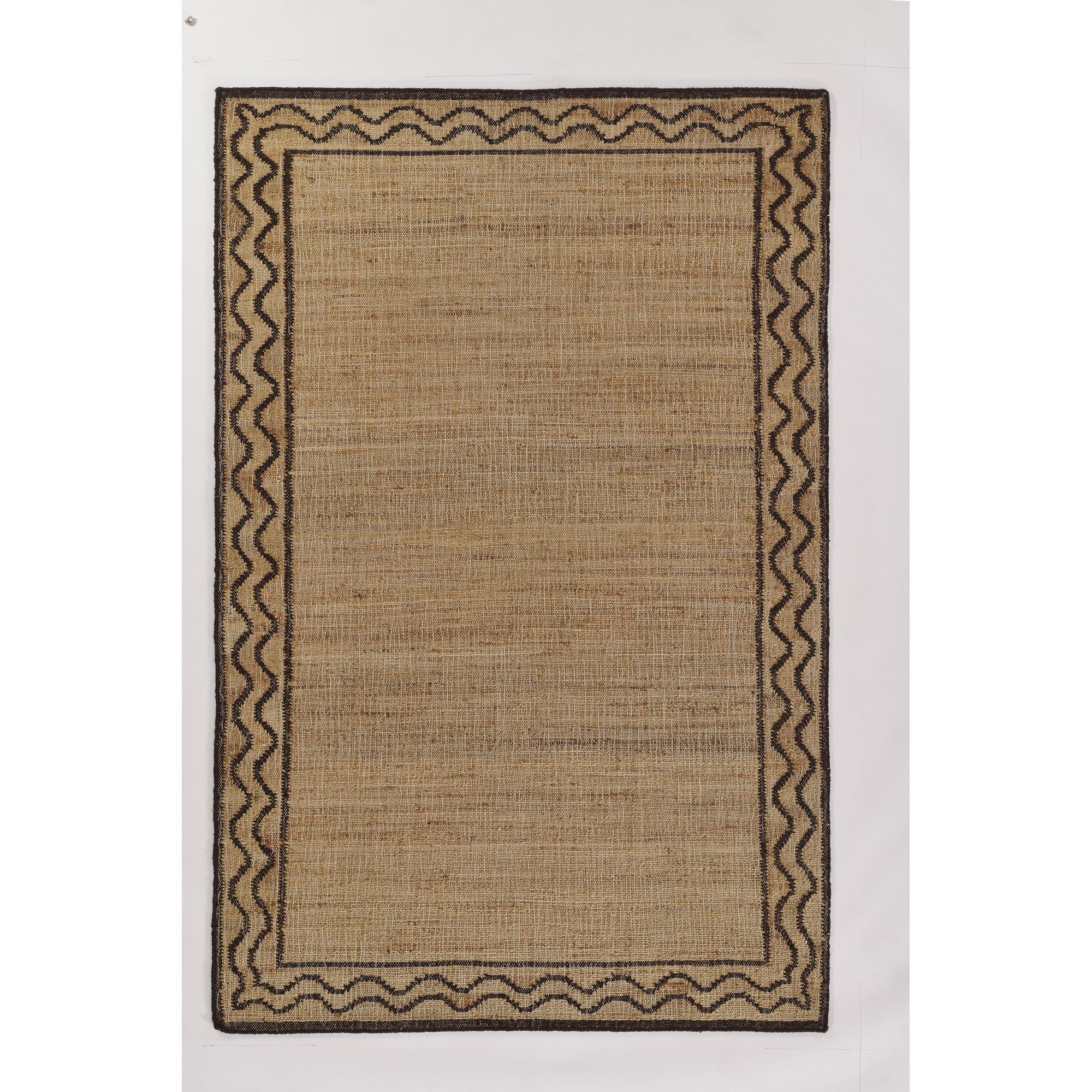 Erin Gates by Momeni Orchard Ripple Brown Hand Woven Wool and Jute Area Rug