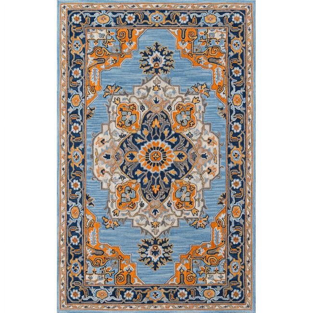 Momeni Traditional Rectangle Area Rug, Blue, 3' X 5'