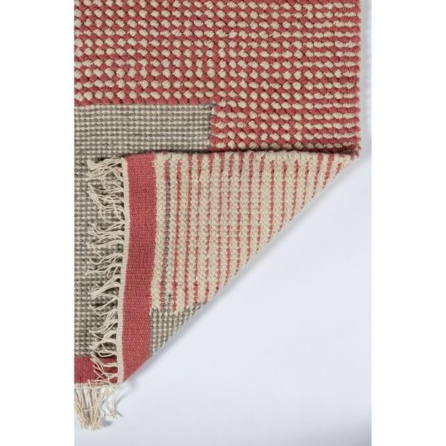 Momeni Flatweave Wool Pink Area Rug