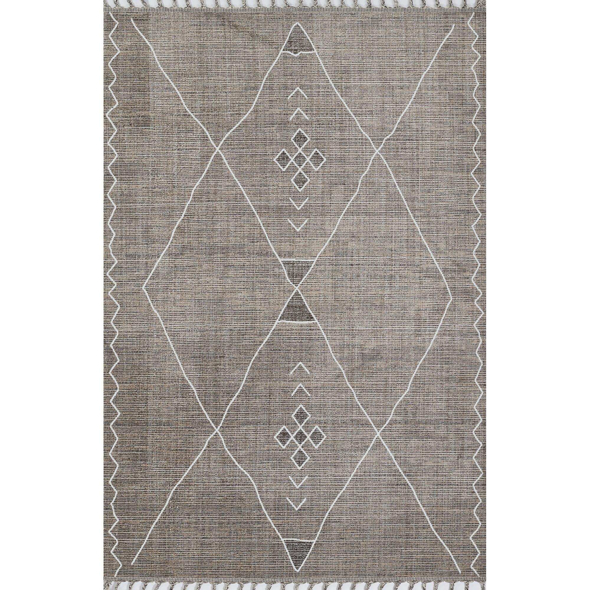 Momeni Rabat Polyester Grey Area Rug 5'3" X 7'6"