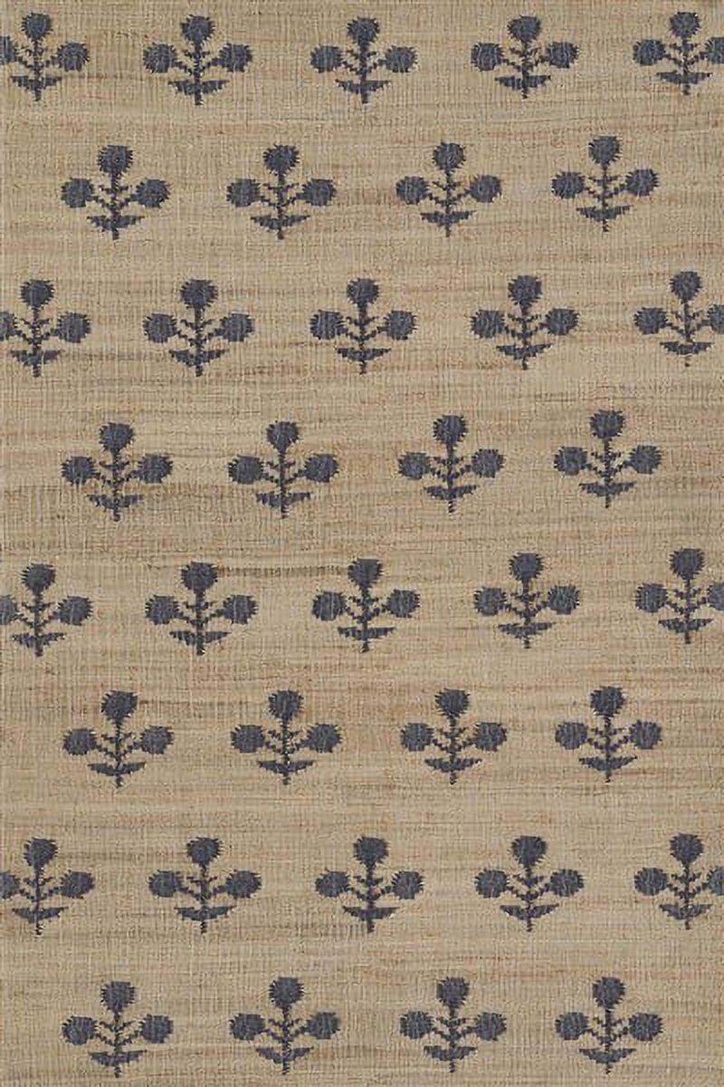 Erin Gates by Momeni Orchard Bloom Blue Hand Woven Wool and Jute Area Rug