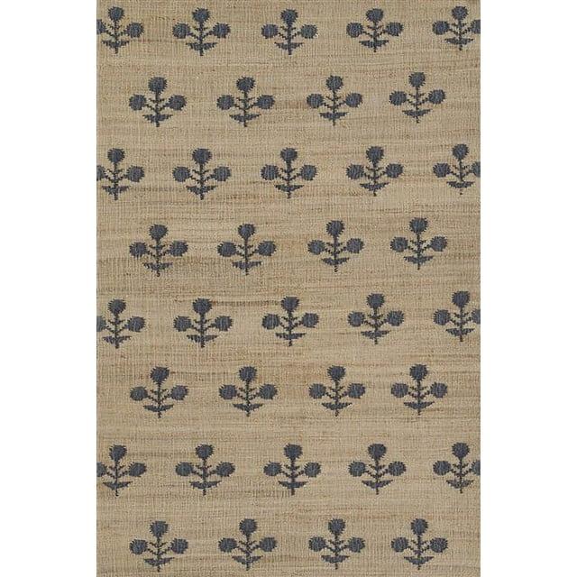 Erin Gates by Momeni Orchard Bloom Blue Hand Woven Wool and Jute Area Rug