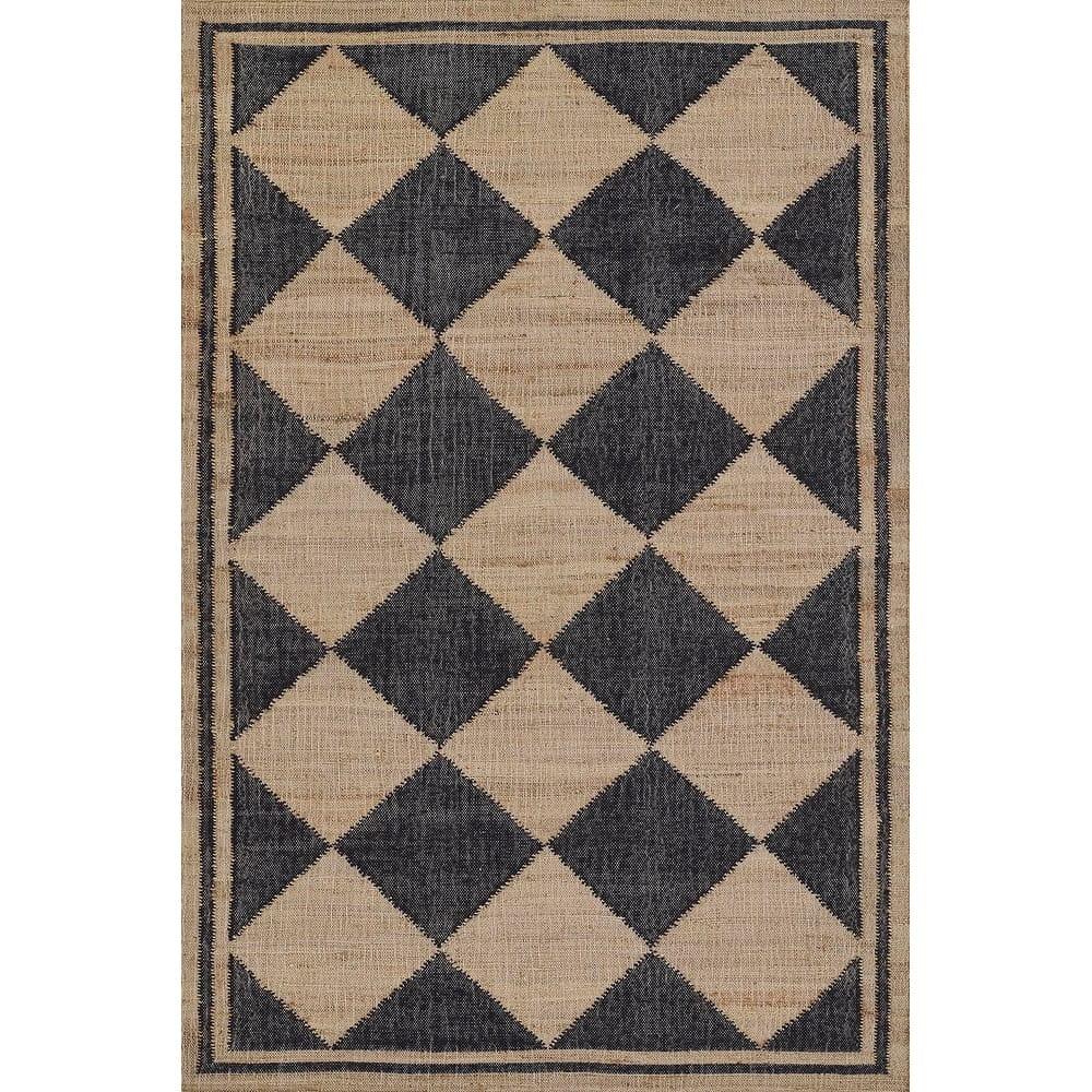 Erin Gates by Momeni Orchard Court Black Hand Woven Wool and Jute Area Rug