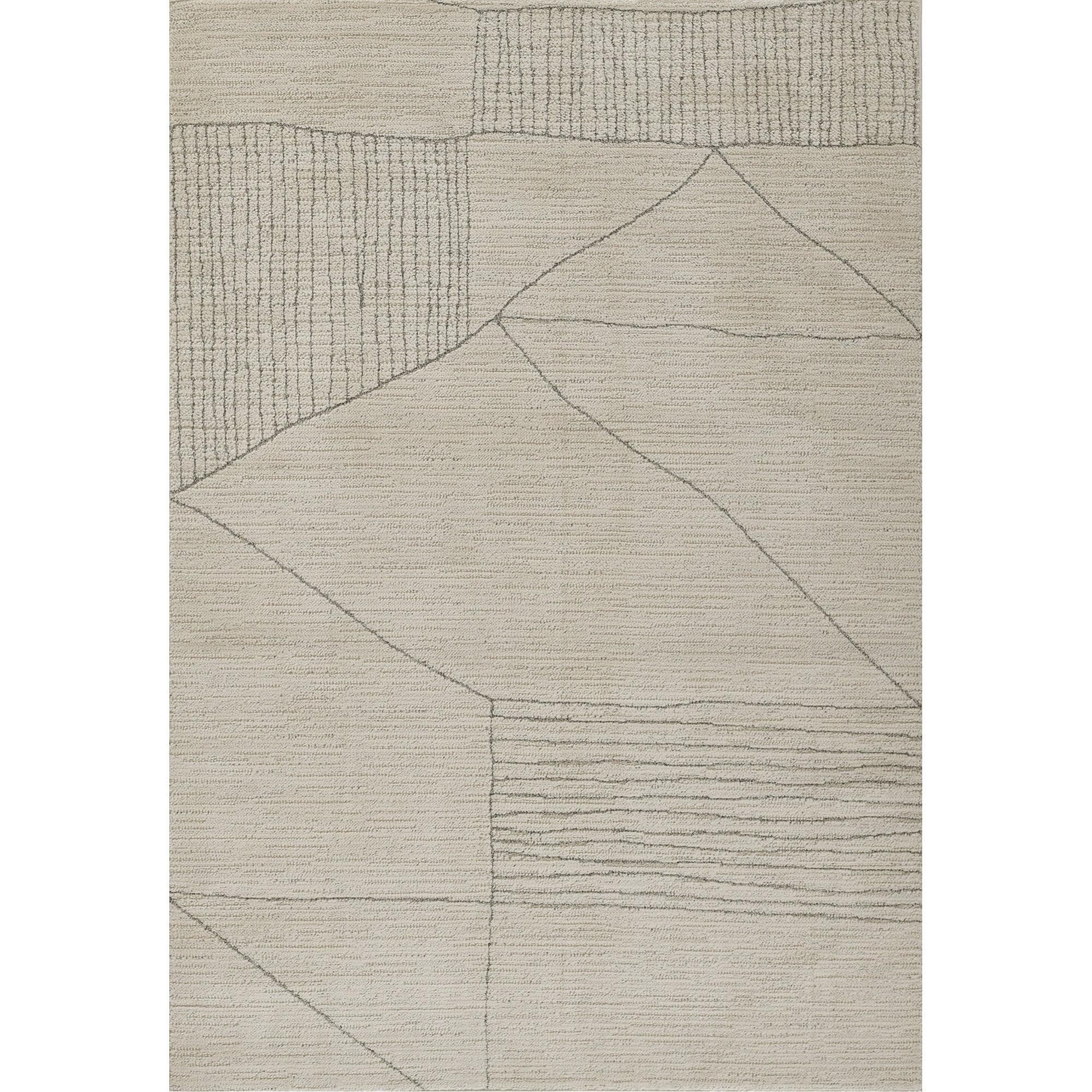 Momeni Wren Finn Geometric Machine Loomed Area Rug Ivory